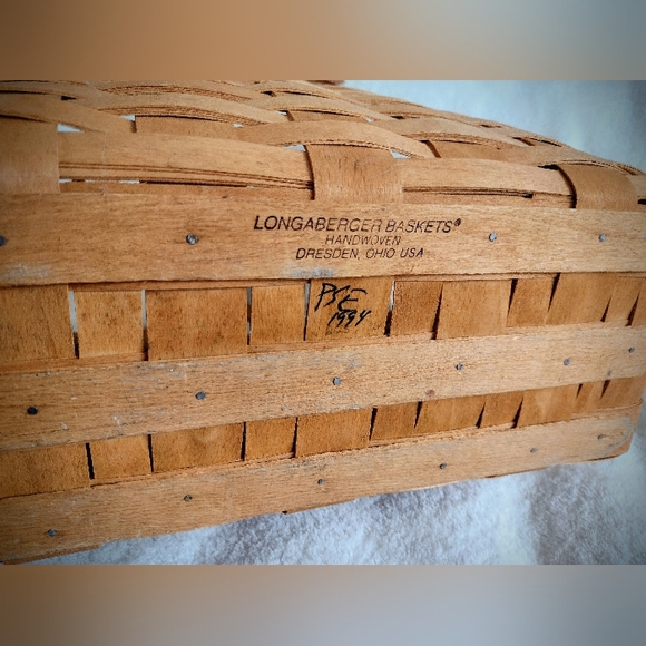 1994 Longaberger Large Magazine Basket w/ Swing Handles, Excellent Condition! - Picture 8 of 10